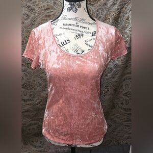 Soft velour feeling shiny Girls top
